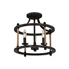 Quoizel Lighting FTR1713IB 3 Lights Imperial Bronze 180W Frontier Semi-Flush Mount