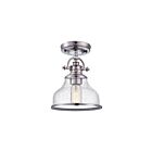 Quoizel Lighting GRTS1708BN 1 Light Brushed Nickel 100W Grant Semi-Flush Mount