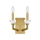 Quoizel Lighting LOT8708AB 2 Lights Aged Brass 120W Lottie Wall Sconce