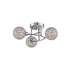 Quoizel Lighting PCSR1716C 3 Lights Polished Chrome 120W Shimmer Semi-Flush Mount