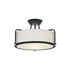 Quoizel Lighting QF1715EK 3 Lights Earth Black 300W Rigel Semi-Flush Mount