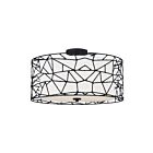 Quoizel Lighting QSF5274MBK 4 Lights Matte Black 400W Newcastle Semi-Flush Mount