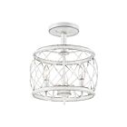 Quoizel Lighting RDY1712AWH 3 Lights Antique White 180W Dury Semi-Flush Mount