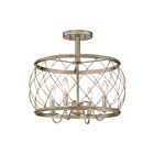 Quoizel Lighting RDY1717CS 4 Lights Century Silver Leaf 240W Dury Semi-Flush Mount