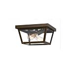 Quoizel Lighting RO1312IZ 2 Lights Industrial Bronze 120W Rue De Royal Flush Mount