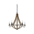 Quoizel Lighting SHR5005RK 5 Lights Rustic Black 300W Shire Chandelier