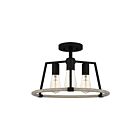 Quoizel Lighting TPT1716MBK 3 Lights Matte Black 300W Tippet Semi-Flush Mount