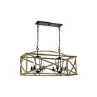 Quoizel Lighting WHN841DW 8 Lights Distressed Weathered Oak 480W Woodhaven Island Chandelier