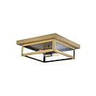 Quoizel Lighting WVR1312A 2 Lights Antique Brass 80W Westover Flush Mount