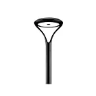Rab Design SKY2S-LED150A100-H-VK-SD-BLK-DIM-PT2A-SP10 Black Post Light Wattage and CCT Selectable