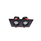Reno Lighting RENO-LED-AURA-35-S24W-5CCT-BK-SQ 24W 3.5″ Gimbal Reccessed Light
