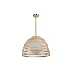 Renwil Palm LPC4455 1-Light Natural Rattan Pendant