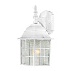 Nuvo Lighting 60-3480 Adams 1-Light 100W White Outdoor Wall Lantern
