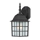 Nuvo Lighting 60-3482 Adams 1-Light 100W Textured Black Outdoor Wall Lantern