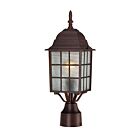 Nuvo Lighting 60-3483 Adams 1-Light 100W Rustic Bronze Outdoor Post Lantern