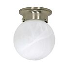 Nuvo Lighting 60-6008 1-Light 60W Brushed Nickel Ball Ceiling Flush Mount