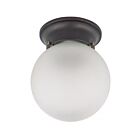 Nuvo Lighting 60-6012 1-Light 60W Mahogany Bronze Ball Ceiling Flush Mount