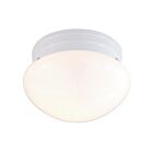 Nuvo Lighting 60-6026 1-Light 60W White Small Mushroom Flush Mount
