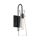 Nuvo Lighting 60-6877 Bahari 1-Light 60W Black Wall Sconce