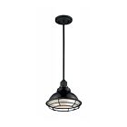 Nuvo Lighting 60-7003 Newbridge 1-Light 60W Glass Black Small Rod Pendant