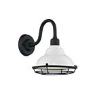 Nuvo Lighting 60-7021 Newbridge 1-Light 60W Gloss White Outdoor Small Wall Sconce