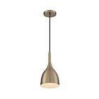 Nuvo Lighting 60-7076 Bellcap 1-Light 60W Burnished Brass Small Cord Pendant