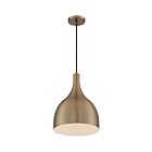 Nuvo Lighting 60-7077 Bellcap 1-Light 100W Burnished Brass Cord Pendant