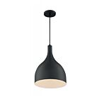 Nuvo Lighting 60-7087 Bellcap 1-Light 100W Matte Black Cord Pendant