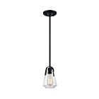 Nuvo Lighting 60-7106 Skybridge 1-Light 60W Matte Black Mini Rod Pendant