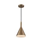 Nuvo Lighting 60-7117 Lightcap 1-Light 60W Burnished Brass Small Cord Pendant