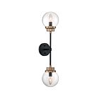Nuvo Lighting 60-7122 Axis 2-Lights 120W Matte Black Wall Sconce