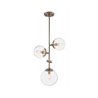 Nuvo Lighting 60-7124 Sky 3-Lights 180W Burnished Brass Rod Pendant