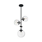 Nuvo Lighting 60-7134 Sky 3-Lights 180W Matte Black Rod Pendant