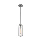 Nuvo Lighting 60-7140 Marina 1-Light 60W Brushed Nickel Mini Rod Pendant