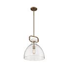 Nuvo Lighting 60-7142 Teresa 1-Light 100W Burnished Brass Bowl Rod Pendant