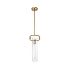 Nuvo Lighting 60-7143 Teresa 1-Light 60W Burnished Brass Rod Pendant