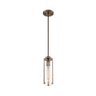 Nuvo Lighting 60-7150 Marina 1-Light 60W Burnished Brass Mini Rod Pendant
