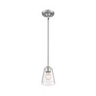 Satco 60-7180 60W Brushed Nickel Mini Pendant
