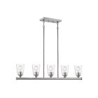 Nuvo Lighting 60-7186 Bransel 5-Lights 300W Brushed Nickel Island Rod Pendant