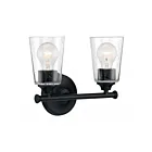 Nuvo Lighting 60-7282 Bransel 2-Lights 120W Matte Black Vanity