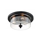 Nuvo Lighting 60-7291 Bransel 3-Lights 180W Matte Black Ceiling Flush Mount