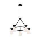 Nuvo Lighting 60-7315 Caleta 5-Lights 300W Black Rod Chandelier