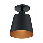 Nuvo Lighting 60-7331 Motif 1-Light 100W Black Semi Flush Mount