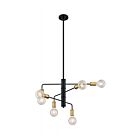 Nuvo Lighting 60-7344 Ryder 6-Lights 360W Black Rod Chandelier