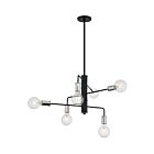 Nuvo Lighting 60-7354 Ryder 6-Lights 360W Black Rod Chandelier