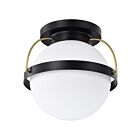 Satco 60-7771 Matte Black 60W Flush Mount