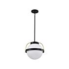 Satco 60-7775 Lakeshore 1-Light 60W Matte Black Pendant