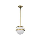 Satco 60-7783 Lakeshore 1-Light 60W Natural Brass Pendant
