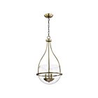 Satco 60-7818 Amado 3-Lights 180W Vintage Brass Pendant