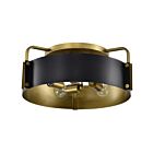 Satco 60-7841 Altos 4-Lights 240W Matte Black Semi Flush Mount